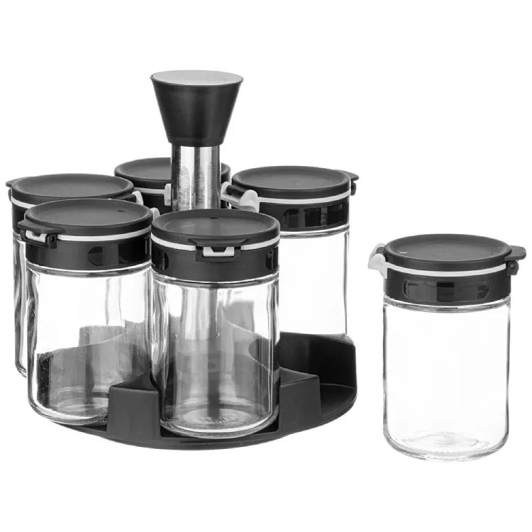 Ədviyyat üçün qab dəsti Agness 671-102 6 ədəd 200 ml — Mətbəx aksesuarları