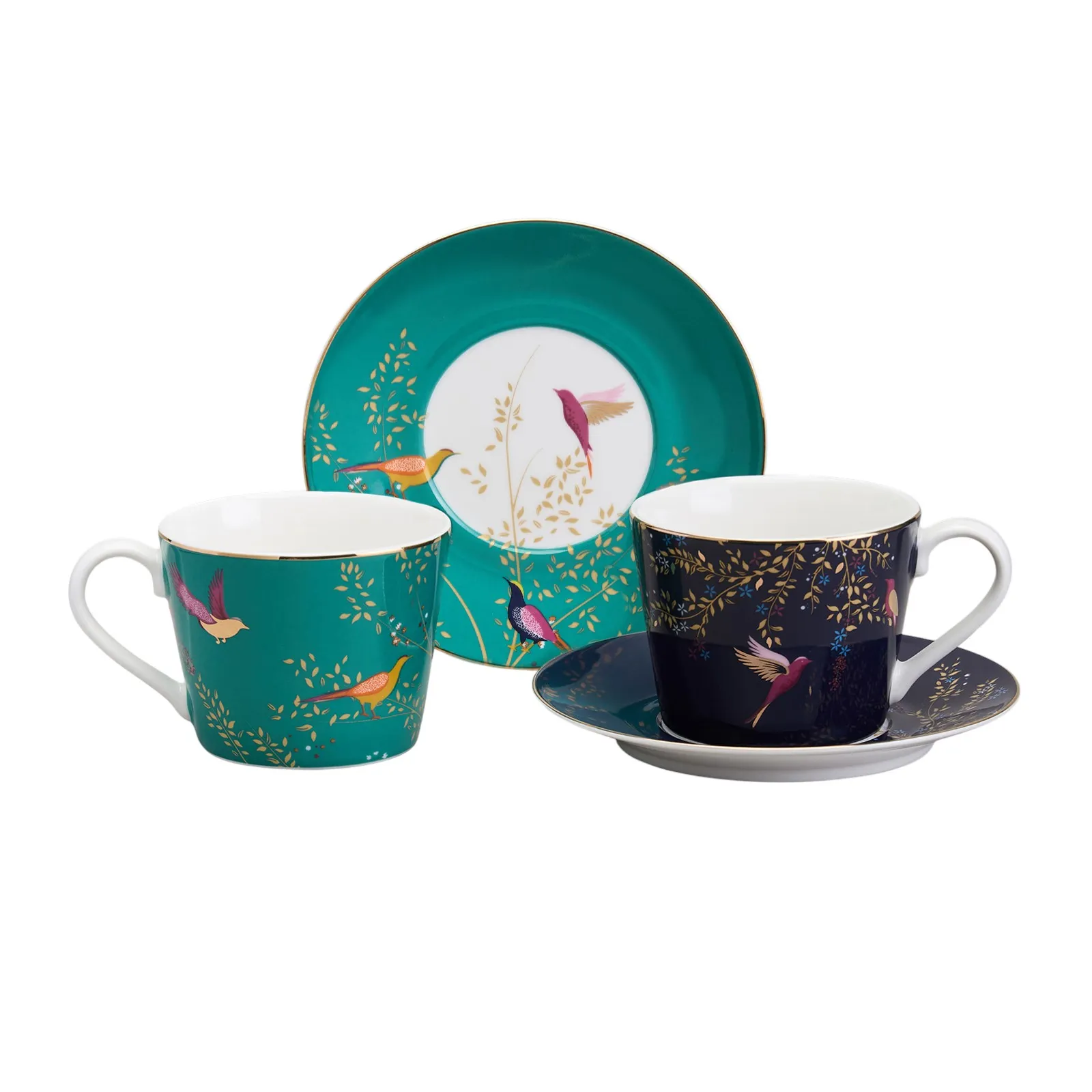 Çay dəsti Lefard Golden Birds, farfor, 2 nəfərlik 4 parça, 220 ml (419-131) — Dining tableware