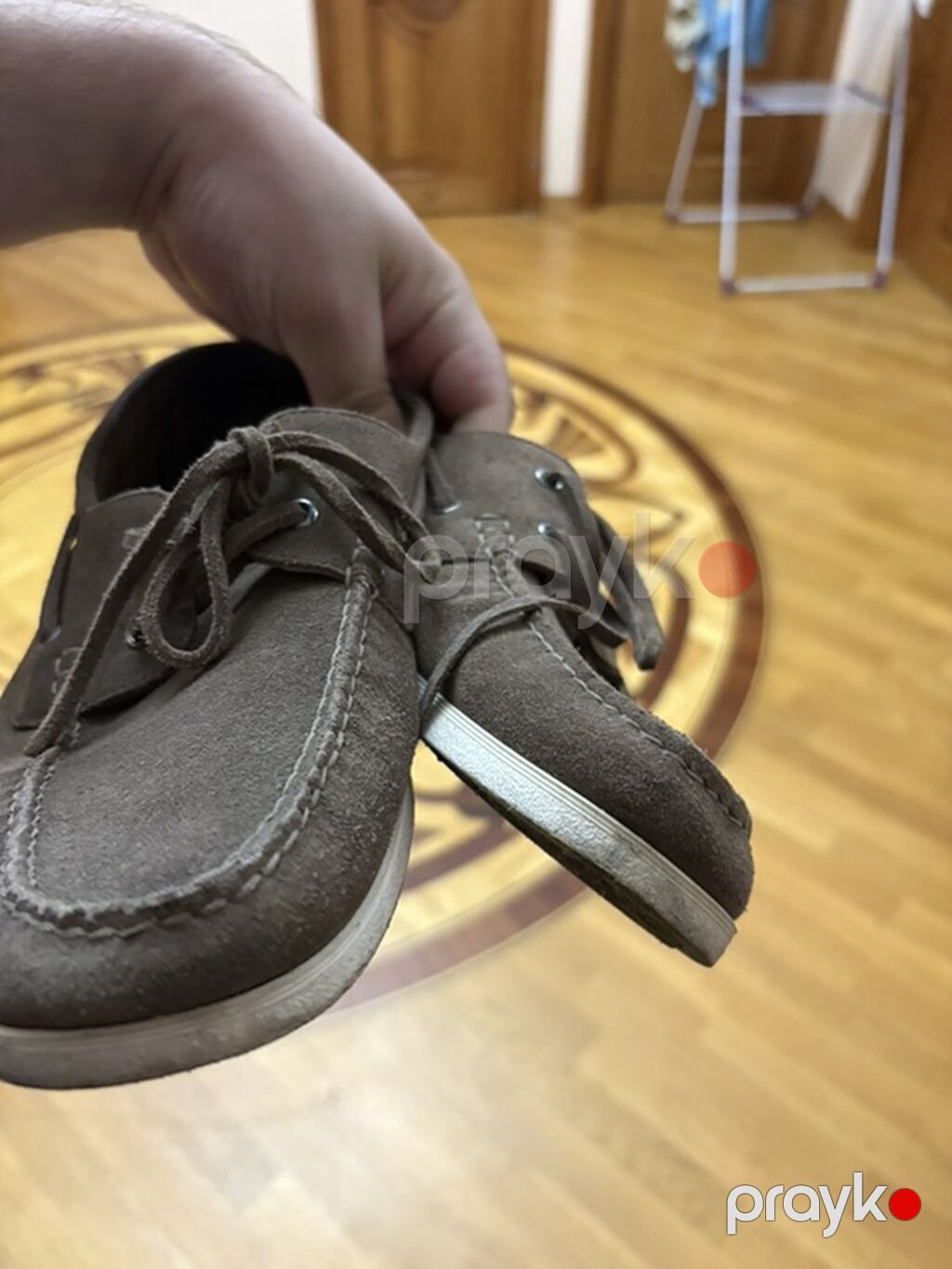 Massimo Dutti, Ölçü: 41, rəng - Qəhvəyi, İşlənmiş — Mokasin, Bakı (3)