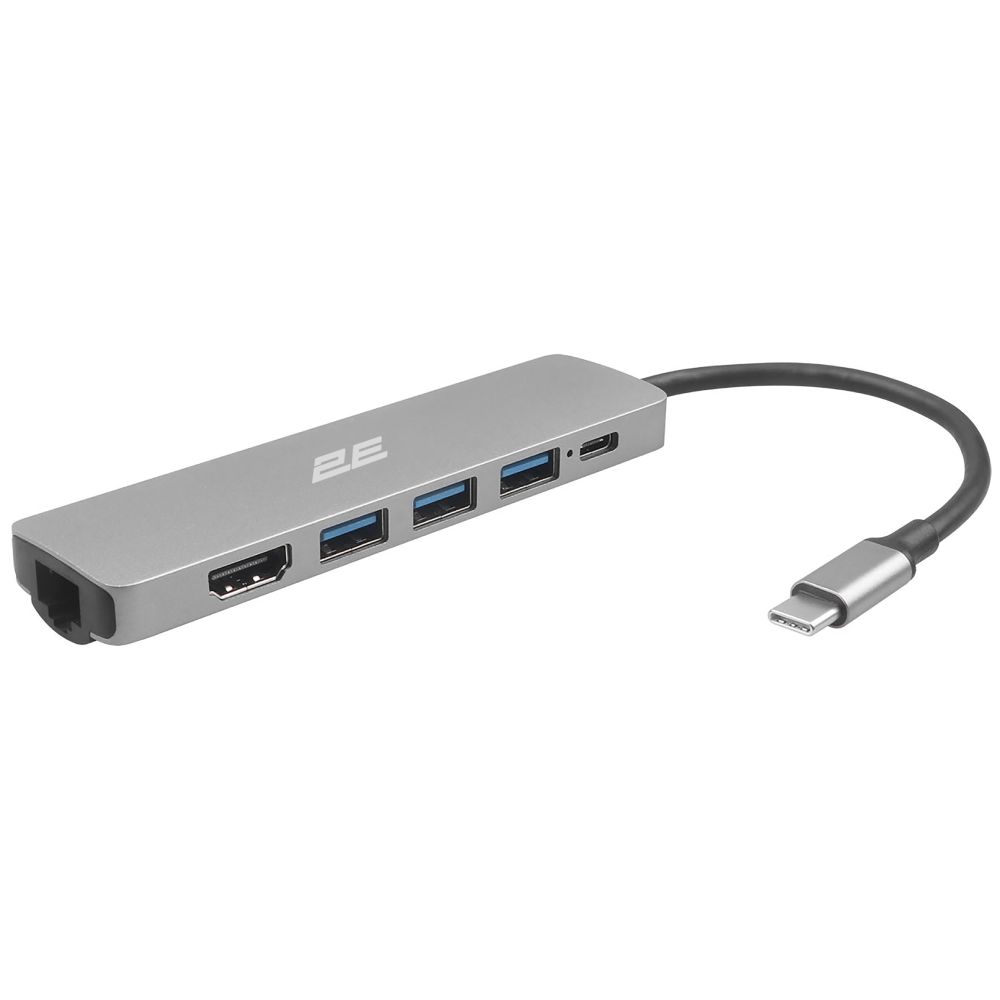 USB Hub 2E Usb-c 6in1 2EW-2684 Silver — Kompüterlər və noutbuklar, Bakı (2)