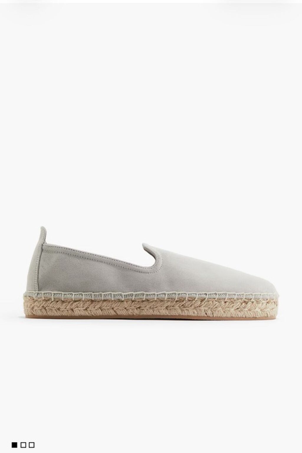 H&M kişilər üçün espadril tipli ayaqqabı - Rəng: açıq boz - Üst — Ayaqqabılar, Bakı (3)