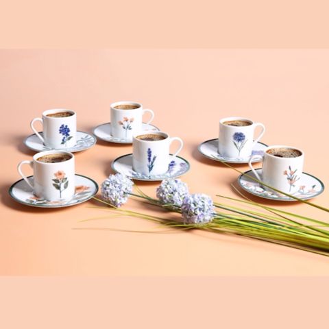Qəhvə üçün fincan dəsti Porland Flower Garden 12 parça 04POR034732 — Bakı