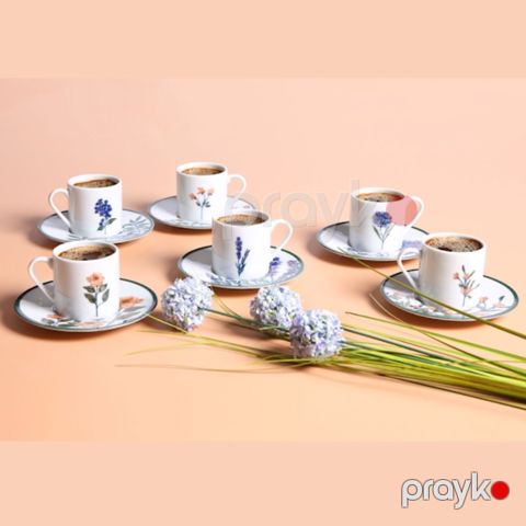 Qəhvə üçün fincan dəsti Porland Flower Garden 12 parça 04POR034732 — Bakı