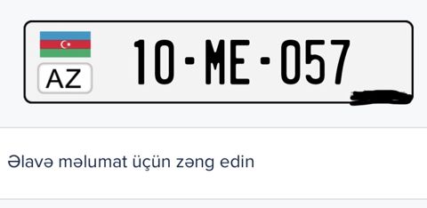 Avtomobil qeydiyyat nişanı - 10-ME-057 — Bərdə