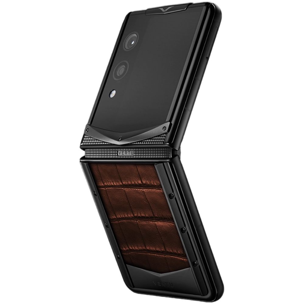 Vertu Quantum Flip Alligator 16 GB / 1 TB Amber Brown — Smartfonlar, Bakı (3)