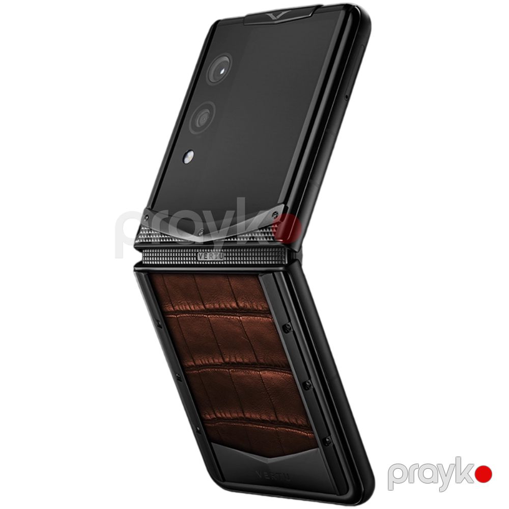 Vertu Quantum Flip Alligator 16 GB / 1 TB Amber Brown — Smartfonlar, Bakı (3)