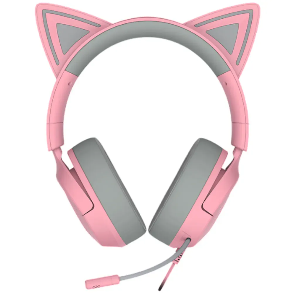 Uşaqlar üçün simli oyun qulaqlığı Razer Kraken Kitty V3 X, Quartz (RZ04-05350100-R3M1)