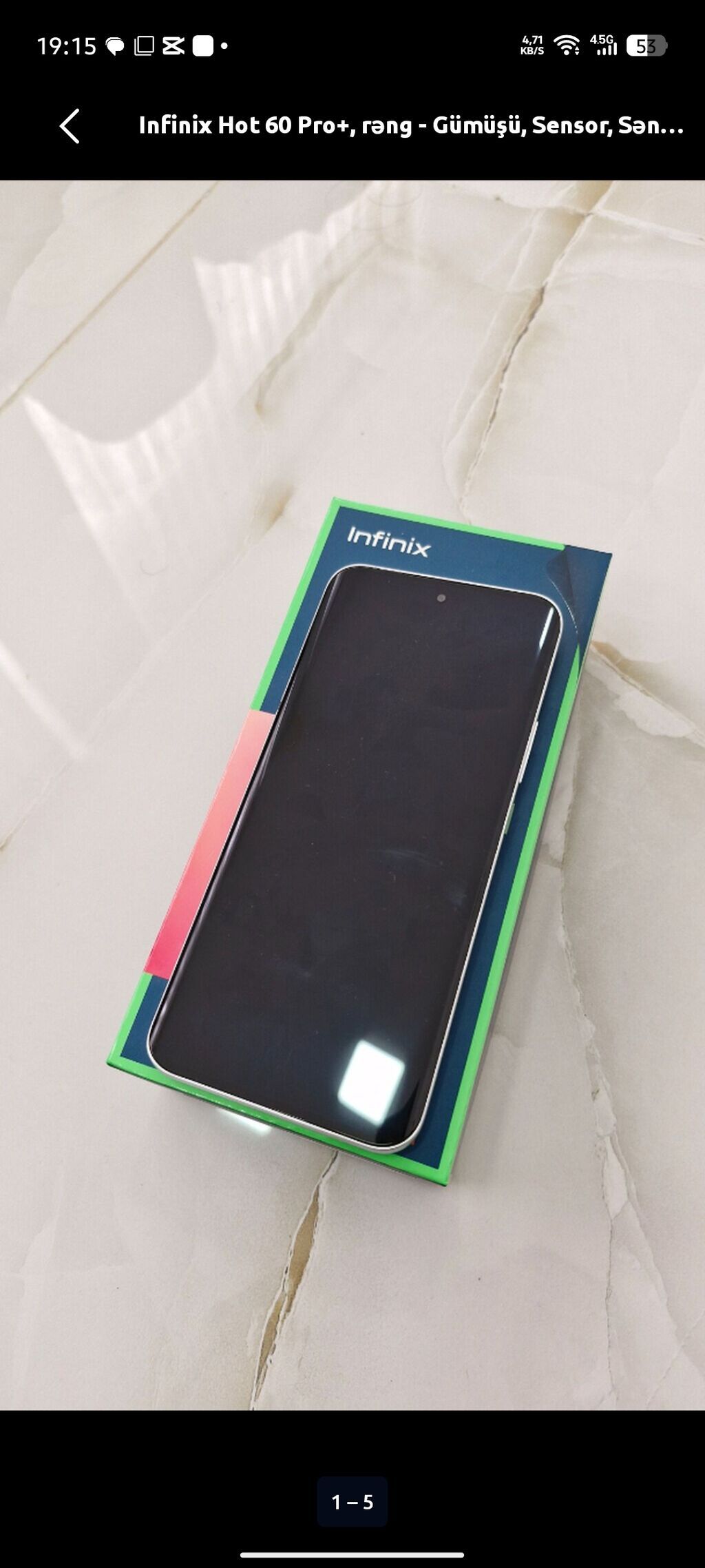 Infinix Hot 60 Pro+, 256 GB, rəng - Gümüşü, Sensor — Infinix, Xırdalan