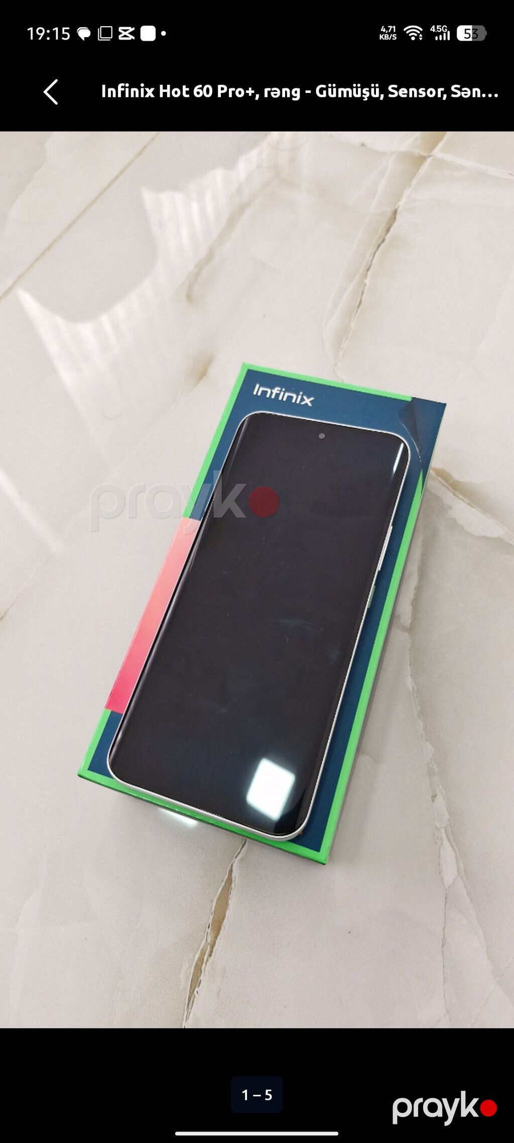 Infinix Hot 60 Pro+, 256 GB, rəng - Gümüşü, Sensor — Infinix, Xırdalan