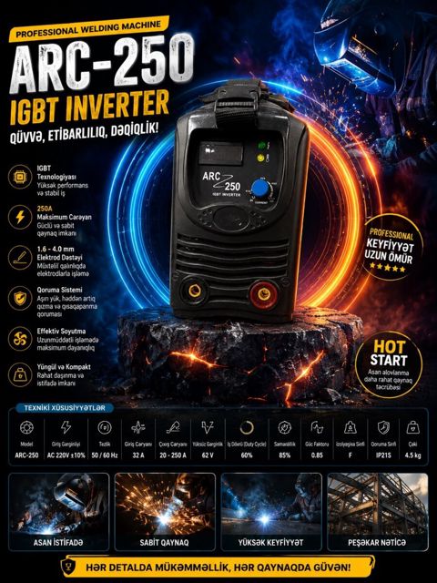 Qaynaq aparatı Hyundaı ARC-250 Igbt — Bakı