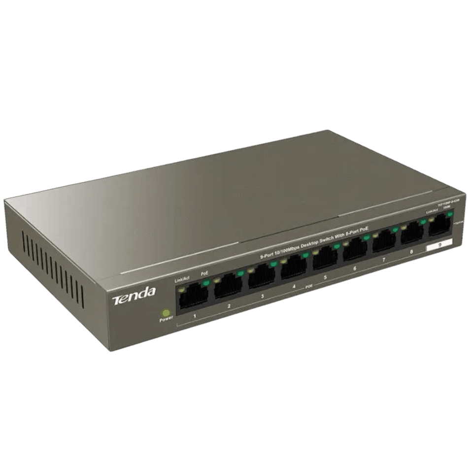 Kommutator Tenda TEF1109P 8-63W 9 Port — Routerlər, Bakı (2)