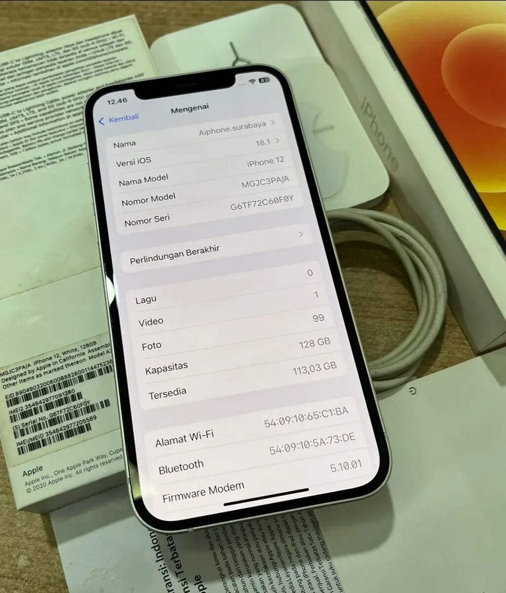 IPhone 12, 128 GB, Ağ, Zəmanət, Kredit, Simsiz şarj — Apple iPhone, Bakı (7)
