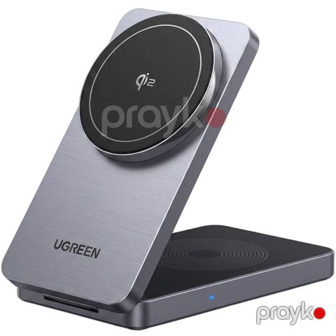 Ugreen Wireless Charger 2 in 1 W706_45023 Gray — Bakı