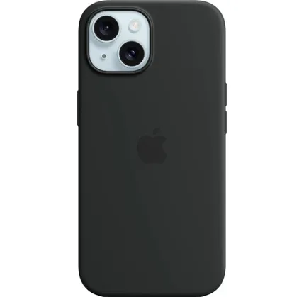 Çexol Apple iPhone 15 Plus Silicone Case with MagSafe Black (MT103ZM/A) — Bakı