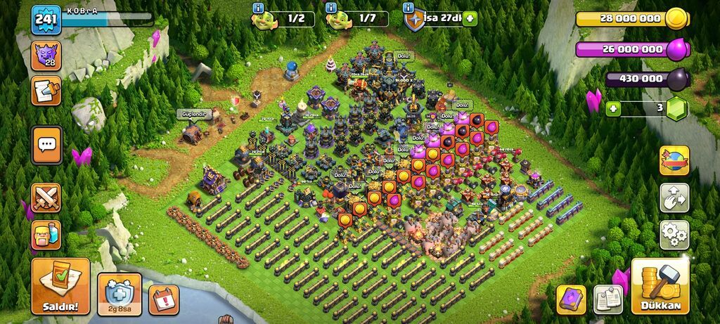 Clash of Clans hesabı – yüksək səviyyəli inkişaf etmiş kənd və klan — Mallar, Bakı (3)