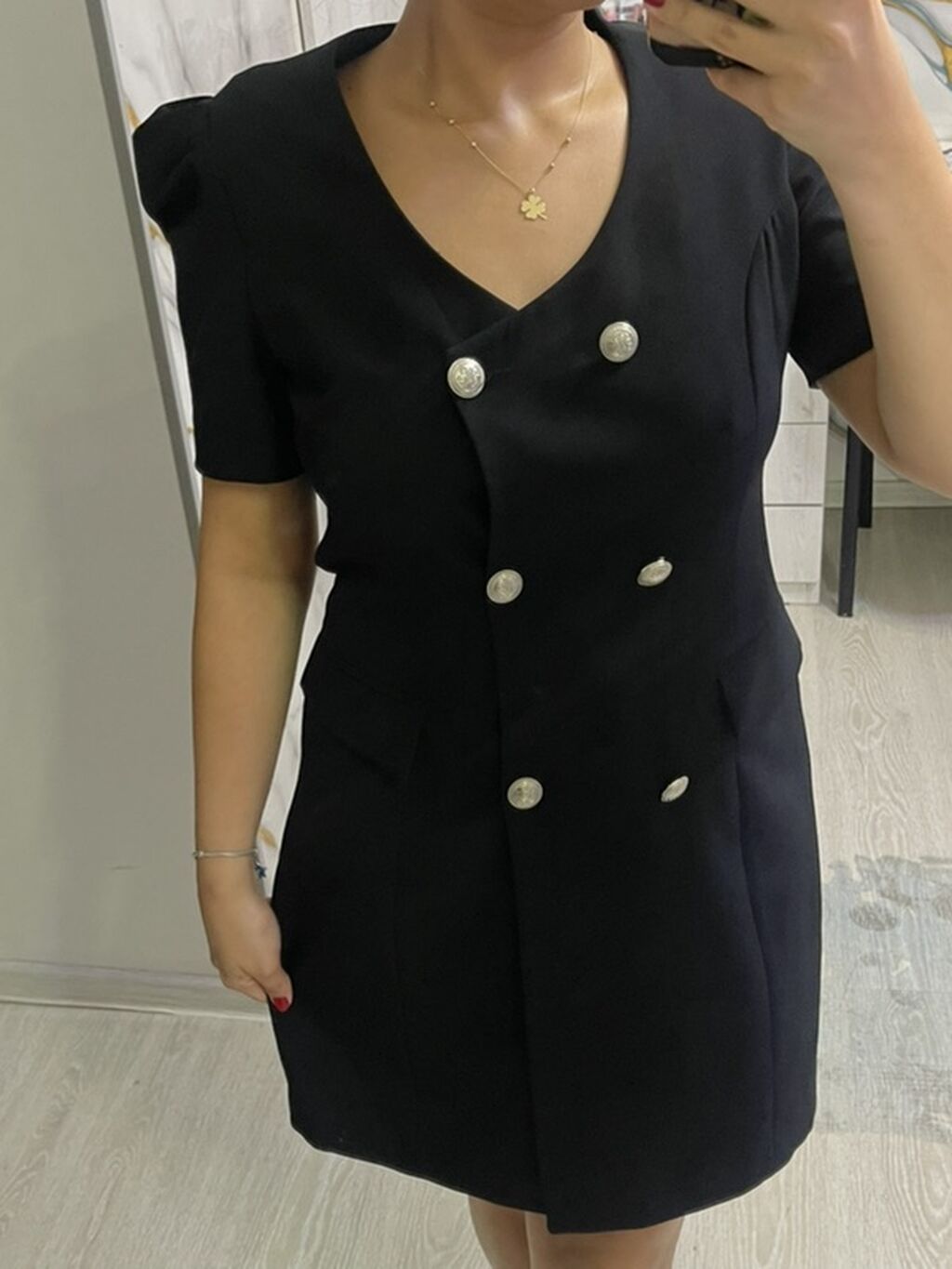 Qara rəngli, qısa ölçülü, pencək-kleid (blazer dress) model qadın — Şəxsi əşyalar, Digah (2)