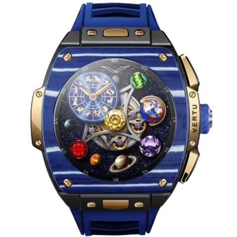 Smart saat Vertu Grand Watch S1 Bespoke WS1-GDJ-T-BW11-C-HW-019 Gold,White,Blue — Bakı