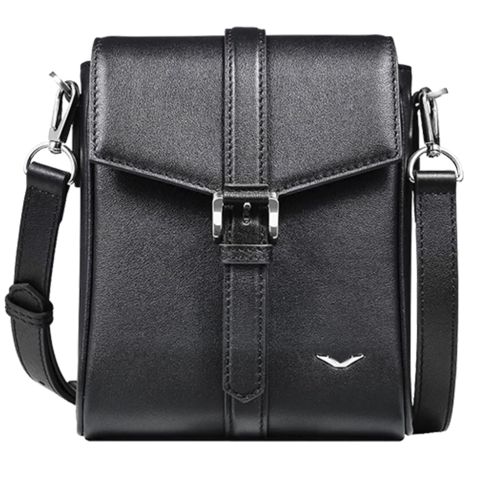 Çanta Vertu Mens Business Crossbody Black Leather Mini Messenger Bag HB-MR-N01-012-HW — Bakı