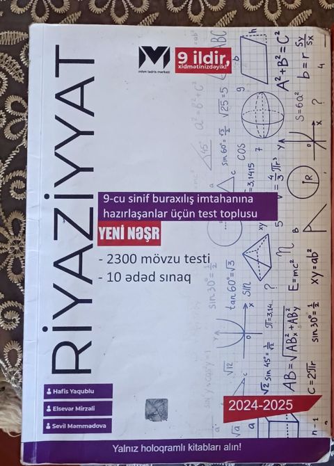 Riyaziyyat – 9-cu sinif buraxılış imtahanına hazırlıq üçün test — Digah