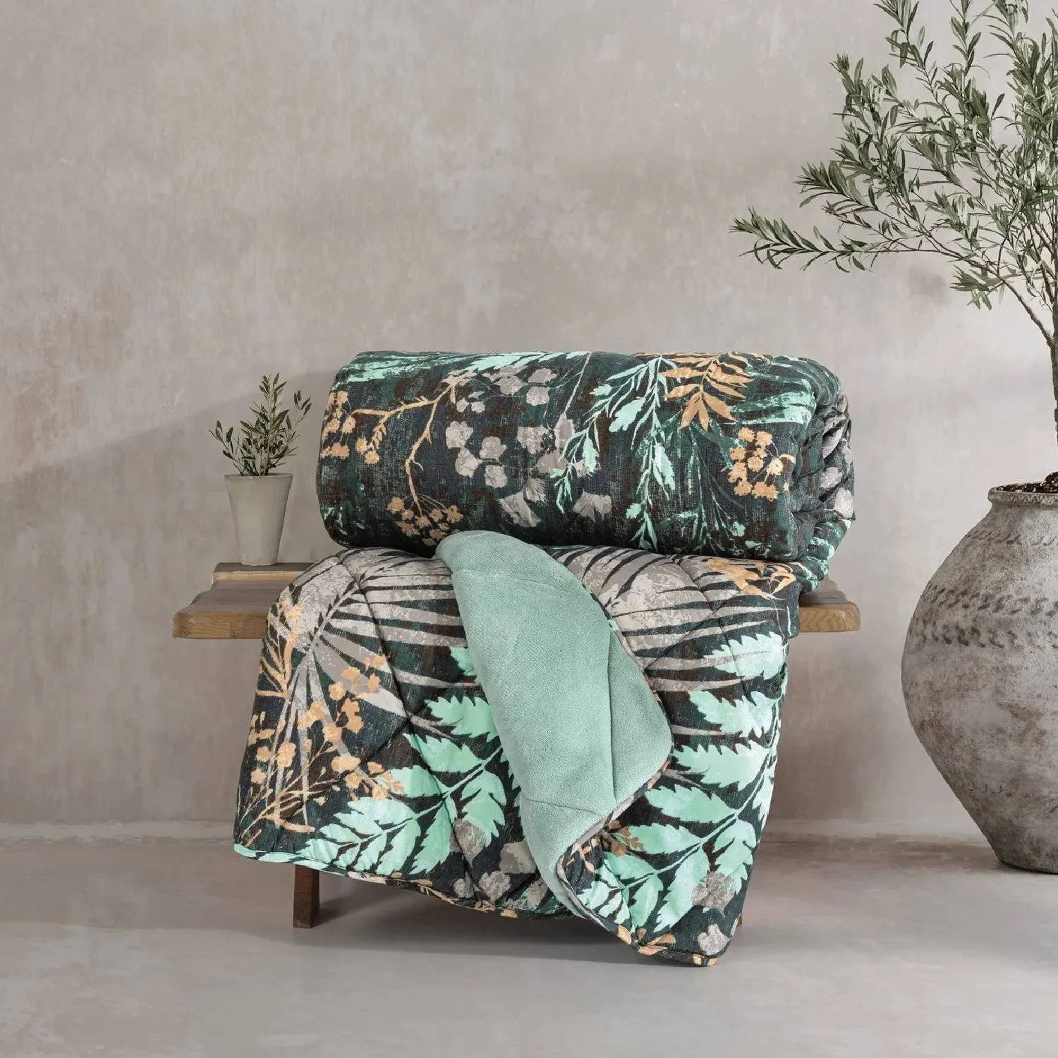 Yorğan Cotton Box Velvet Clorasa Mint İki nəfərlik 195x215 sm (8680108077597) — Bakı
