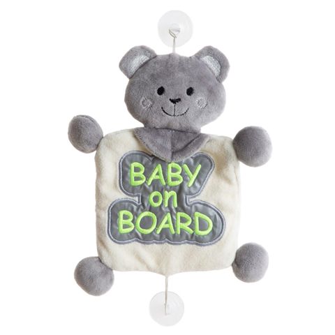 Reflektorlu "Baby on Board" yazılı ayı BabyJem Boz 8681049208750 — Bakı