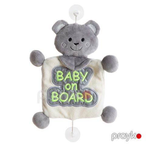 Reflektorlu "Baby on Board" yazılı ayı BabyJem Boz 8681049208750 — Bakı