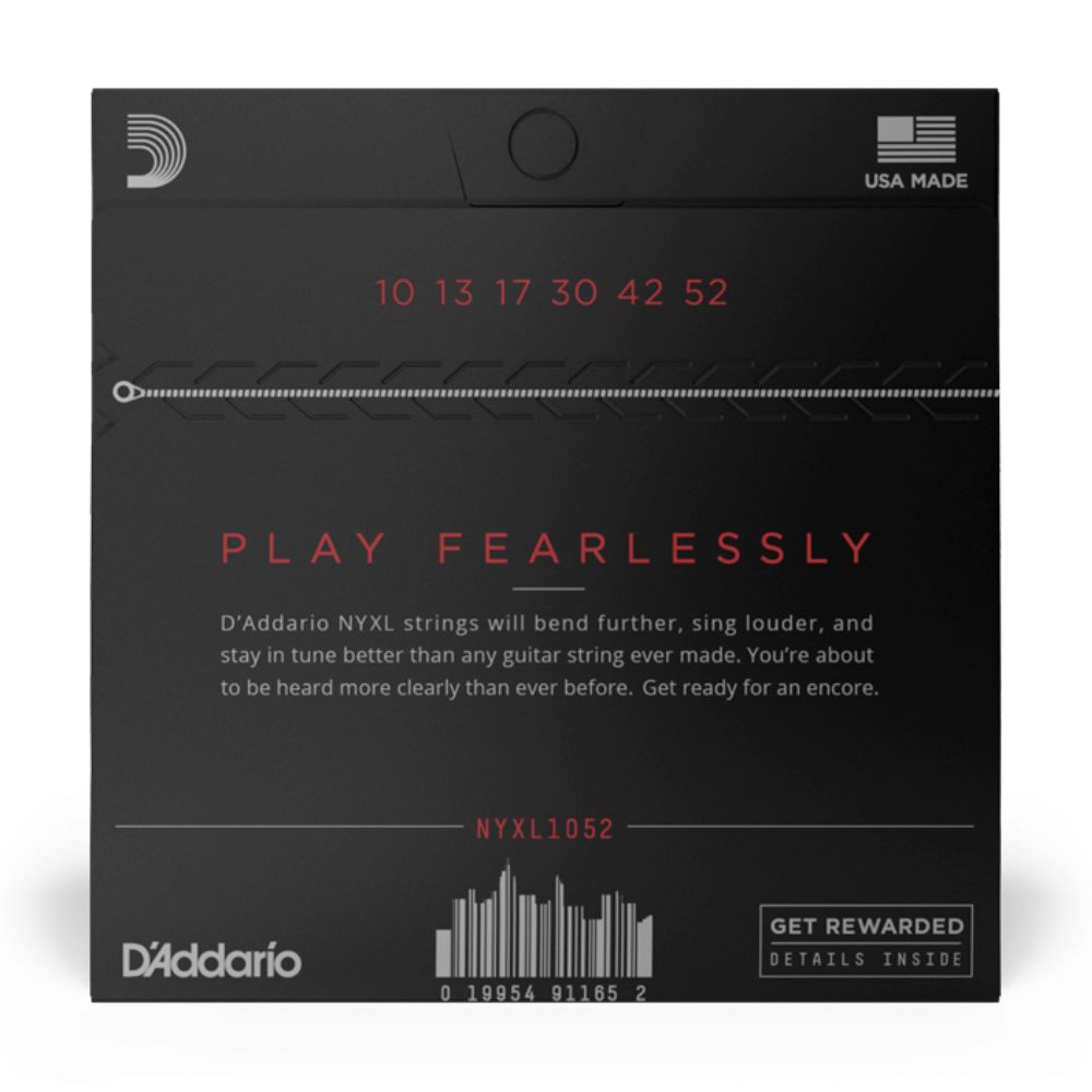 D-Addario NYXL1052 Nyxl Nickel Wound 10-52 Light Top/Heavy — Musiqiə alətləri, Bakı (3)