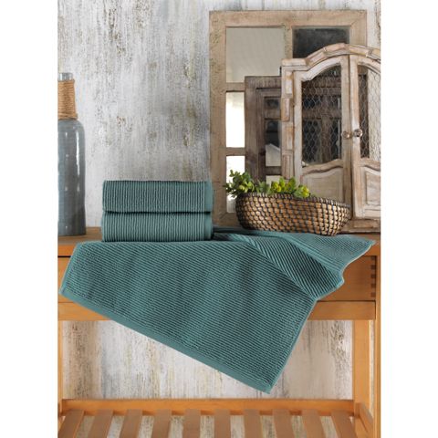 Dəsmal əl və üz üçün Şahəsər Serena 50×90 Tünd yaşıl — Bakı