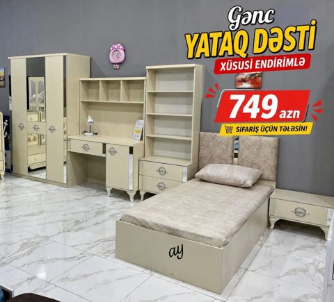 *Gənc Yataq Dəsti* – Yeni, Sifarişlə Hazırlanır Rəng seçimi — Saray