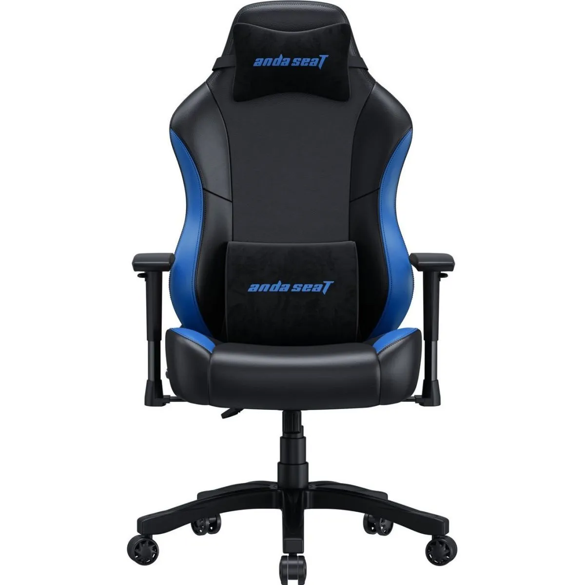 Oyun kreslosu AndaSeat Luna, PVC dəri örtüklü, qara-göy (AD18-48-BS-PV) — Кресла