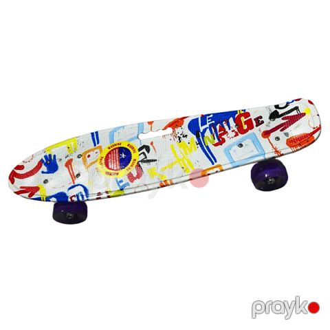 Skateboard Mlsd Handle Cartoon White — Bakı