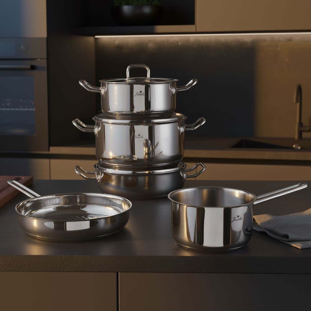 Qazan dəsti Jumbo Proshine Steel 8 parça 8682972051840 — Bişirmə qabları, Bakı (2)