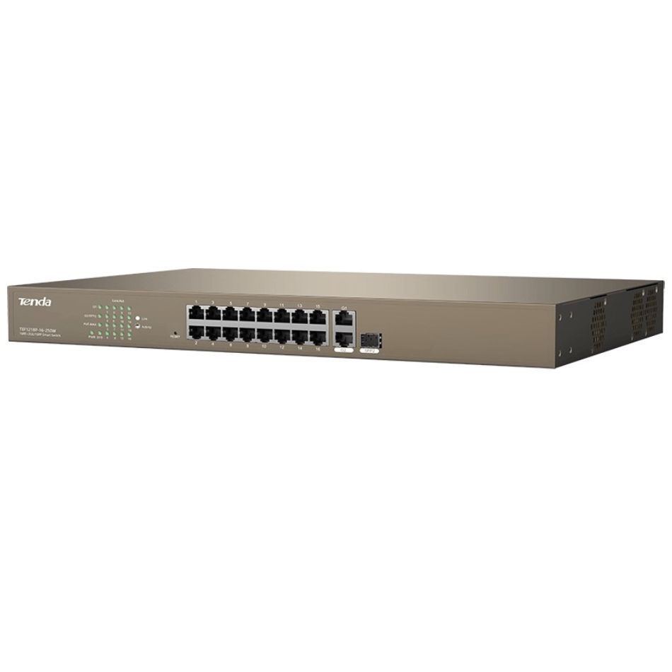 Kommutator Tenda TEF1218P 16-250W 16 Port — Routerlər, Bakı (3)
