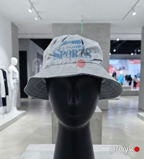 Li-Ning Sports kepka – bucket (balıqçı) stili - Rəng: boz - Üst — Xaçmaz