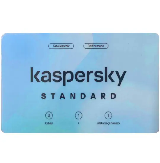 Antivirus Kaspersky Standard. 3-Device 1 year Base Retail Pack — Bakı
