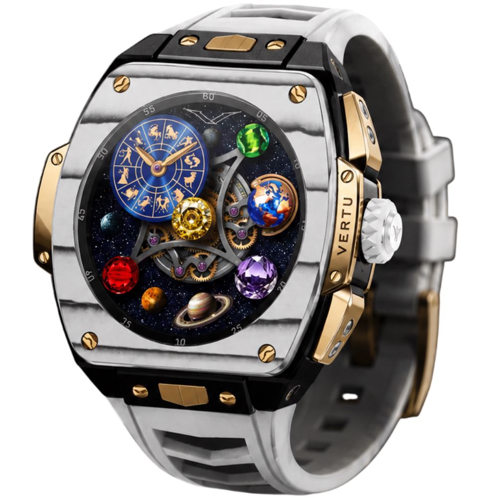 Smart saat Vertu Grand Watch S1 Bespoke WS1-GDJ-T-BW11-C-HW-015 Gold,Black,White — Uşaq smart saatları, Bakı (2)
