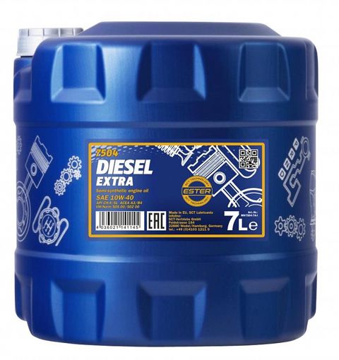 Mühərrik yağı Mannol Diesel Extra 10W-40 7L Special — Bakı