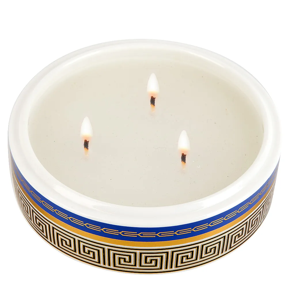 Dekorativ şam Nouvelle Home Golden blue, farfor qabda, 12 sm (200185) — Bakı