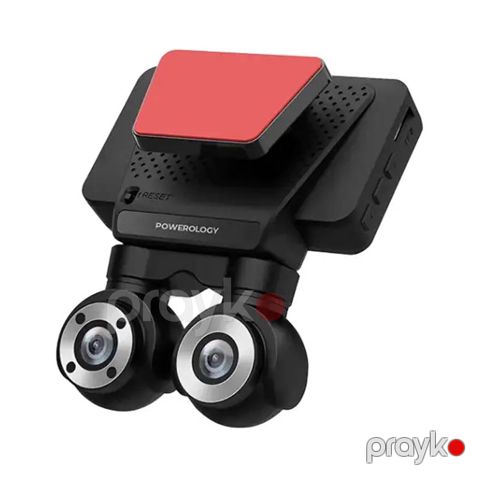 Powerology 4K Car Dash Camera, Dual Lens (P4KCAM108) Black — Bakı