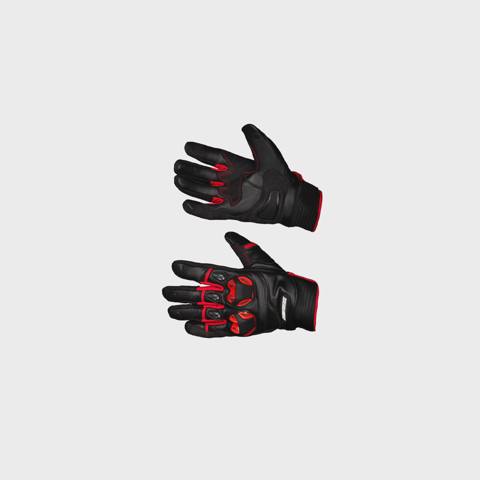 Əlcək Motoverse Flight Road, dəri, black/red (XXL) — მოტოეკიპირება