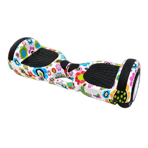 Smart Balance Wheel D1 Hand White&Mix Colour Flowers — Bakı