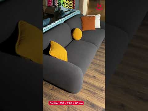 Puffy 3 yerli divan - Dark Grey L90 - GL — Divanlər, Bakı (2)