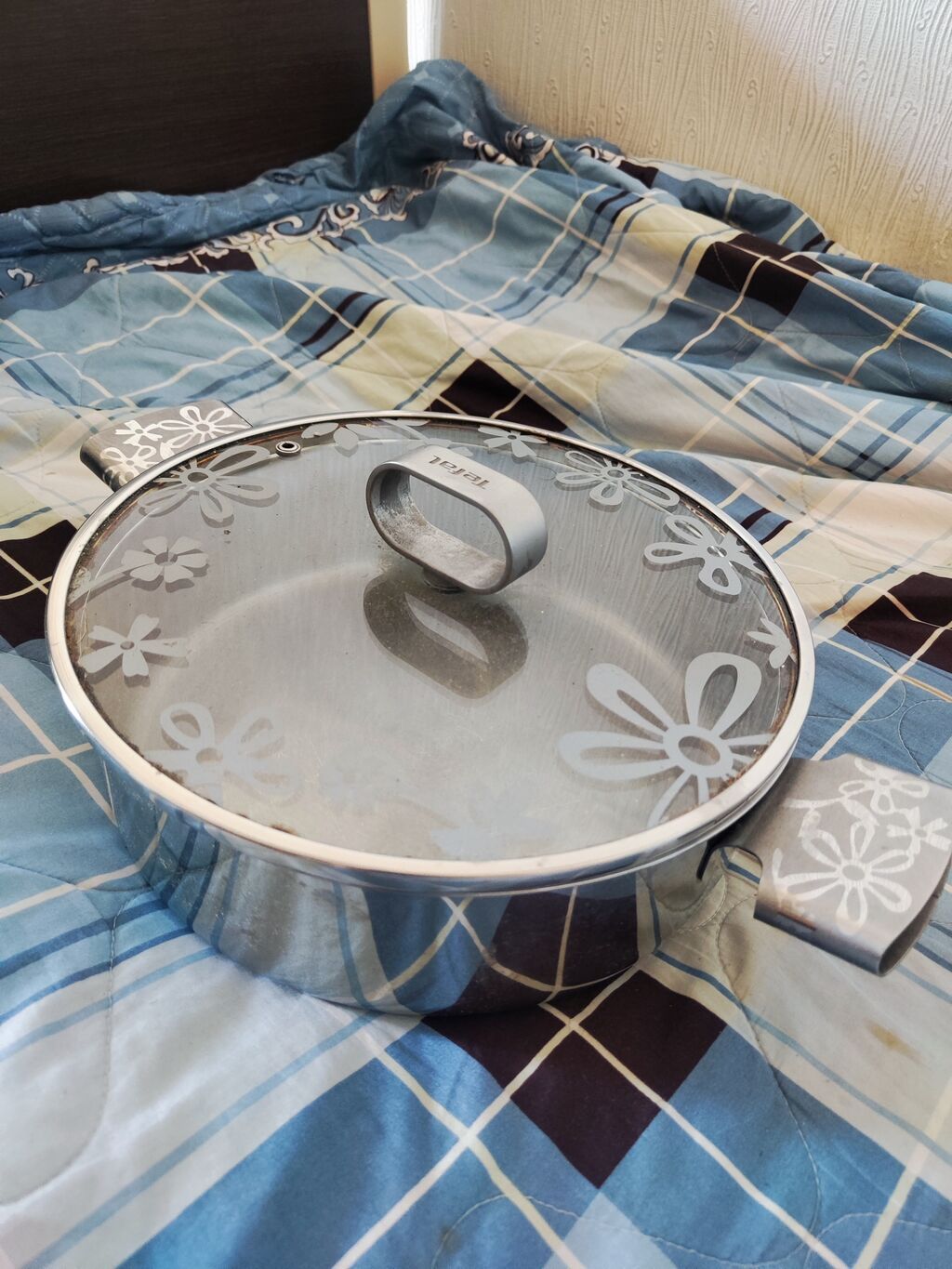Qazan, rəng - Gümüşü, Paslanmayan polad, 26 sm, Tefal — Bişirmə qabları, Bakı (4)