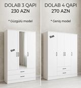 Ağ rəngli, müasir dizaynlı paltar dolabları. Seçimlər: - 3 qapı — mebel_divan_sifarisle_ugur — Şkaflar