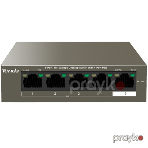 Kommutator Tenda TEF1105P 4-63W 5 Port — Bakı