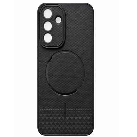 Samsung Galaxy A56 Hard case Leather Magsafe Drip Black — Bakı
