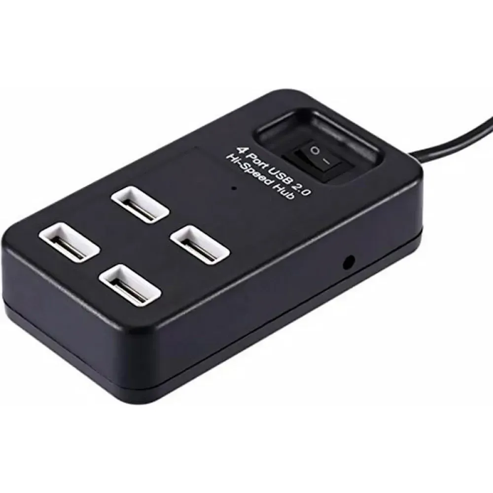 Hub cırcular 4 port USB 2.0 black (P-1601) — Smart home