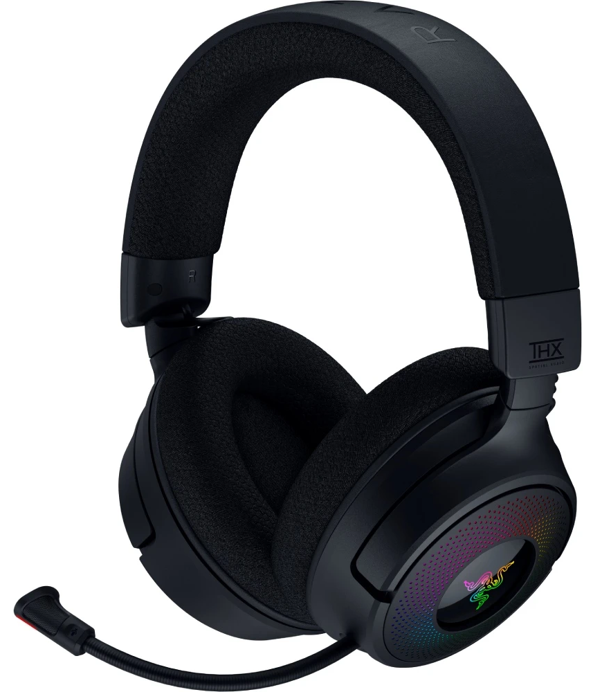 Oyun üçün simsiz və simli qulaqlıq Razer Kraken V4, Usb-a/wl/bt, RGB, Black (RZ04-05170100-R3M1) — Wireless headphones