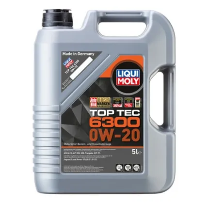 Avtomobil mühərrik yağı Liqui Moly Top Tec 6300 0W-20 5L (21217)