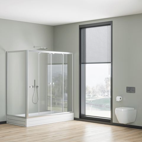 Düzbucaqlı duşaltlıqlı duş kabin Kabinex KL 708 180×80×180 sm — Bakı